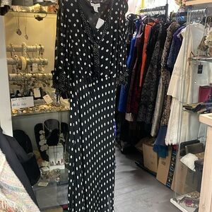 Newport News black/white dress 12 vintage